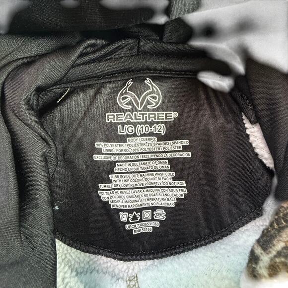 Realtree Xtra Youth Camo Fleece Hoodie L 10–12 Hunting Outdoor Pullover - Picture 4 of 10